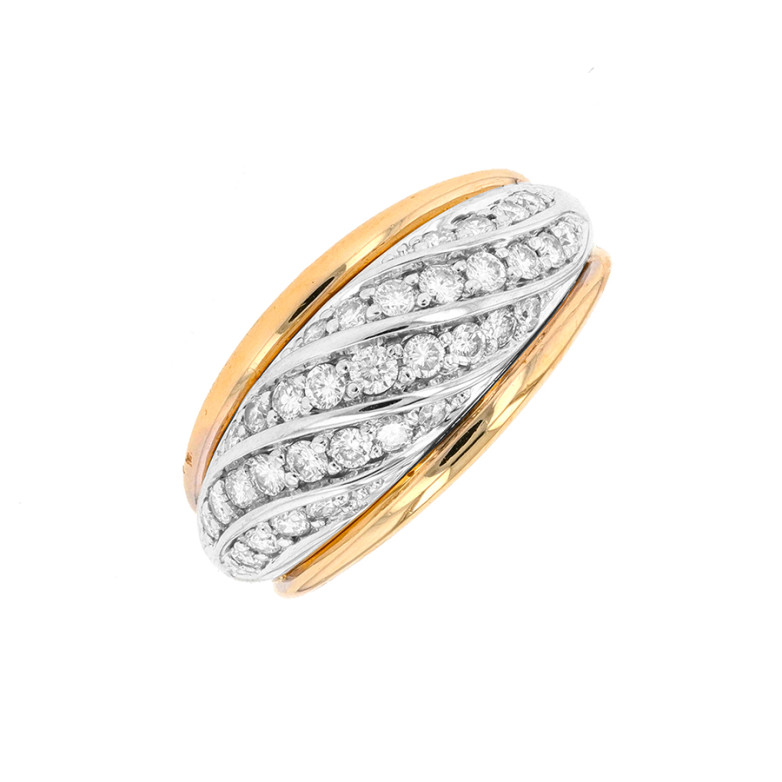 Bague diamants 0.45 carat 2 ors 7.87g Comme neuf -  reconditionné disponible sur Gemme Les Bijoux